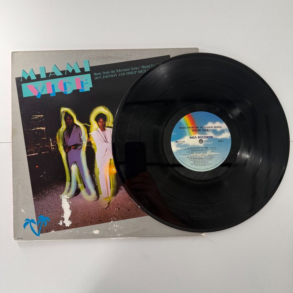 Miami Vice Soundtrack LP Vinyl 1985 MCA-6150 US VG+ Synth Pop OST #76